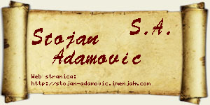 Stojan Adamović vizit kartica